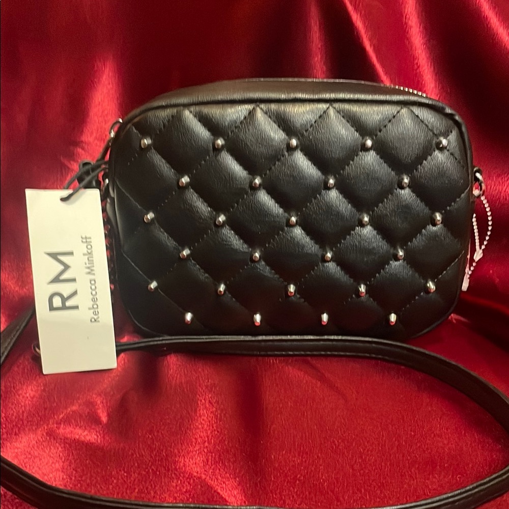 NWT Rebecca Minkoff Black Quilted Crossbody Bag